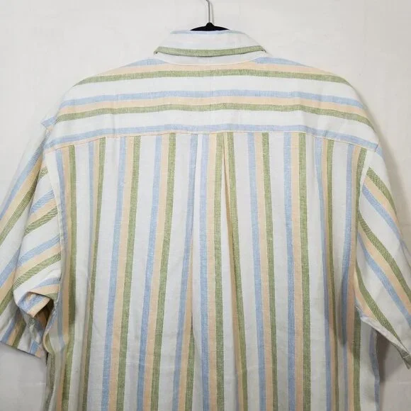 Jos A Bank Travelers Collection 100% linen striped - Picture 5 of 8